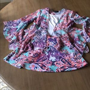 Ally B Paisley Top & Skirt Set Girls Size 7/8